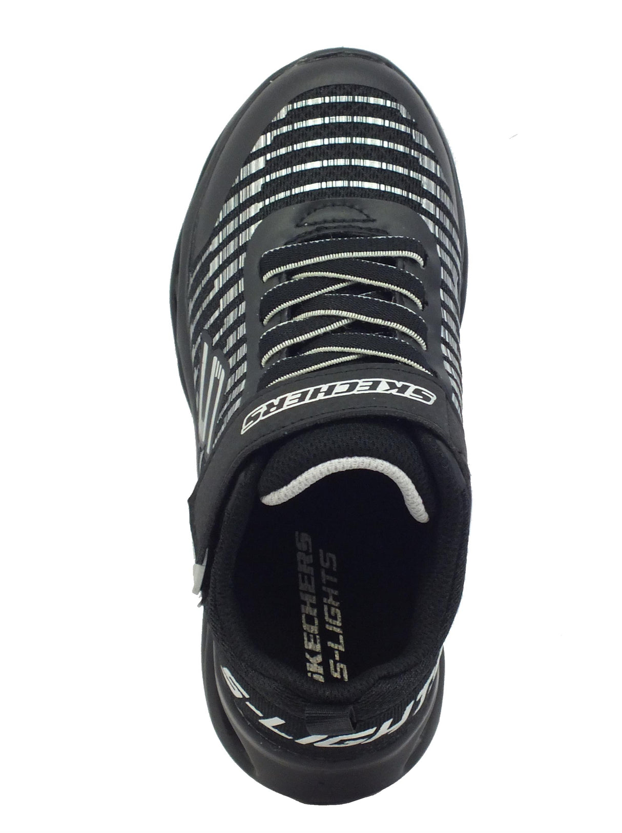 Skechers Skechers Lights 401650L Lights Novlo Black Silver Scarpe Sportive per Bambino in tessuto Black Silver