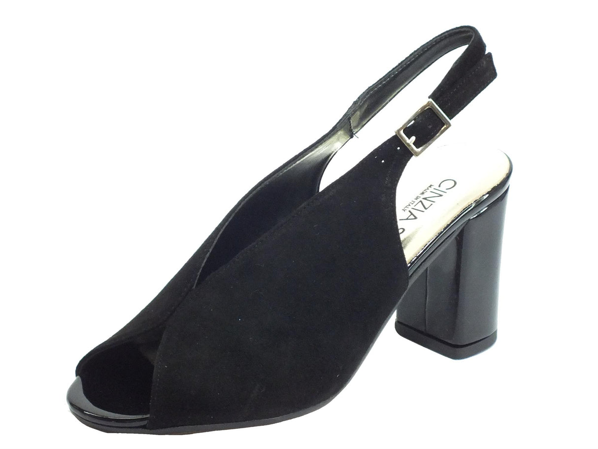 Cinzia Soft Cinzia Soft IBBF905 Camoscio Nero Sandali per Donna con tacco alto foderato Nero