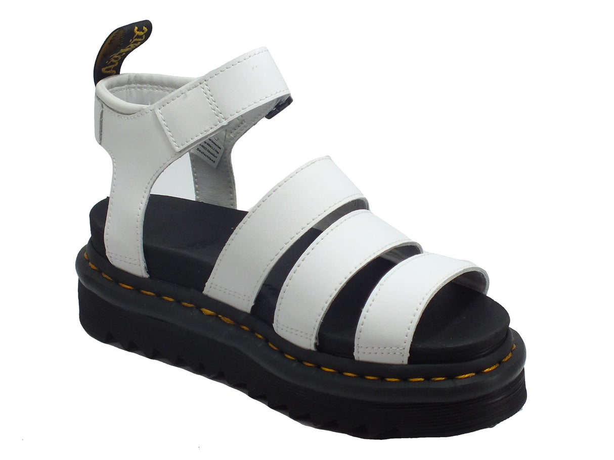 Dr. Martens Dr. Martens Blaire 25768100 Hydro White Sandali Donna in pelle zeppa alta White