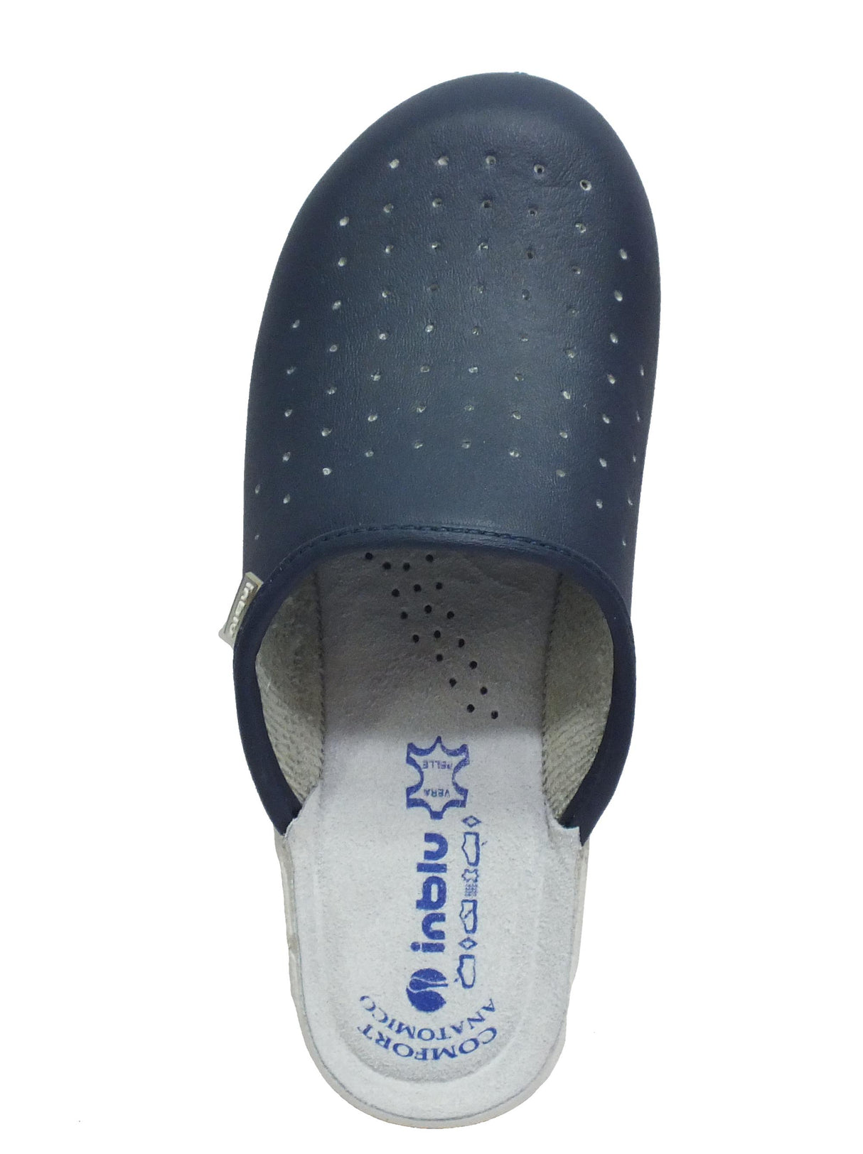 InBlu InBlu 50000033 Blu Ciabatte per Donna in ecopelle con sottopiede comfort anatomico in pelle Blu