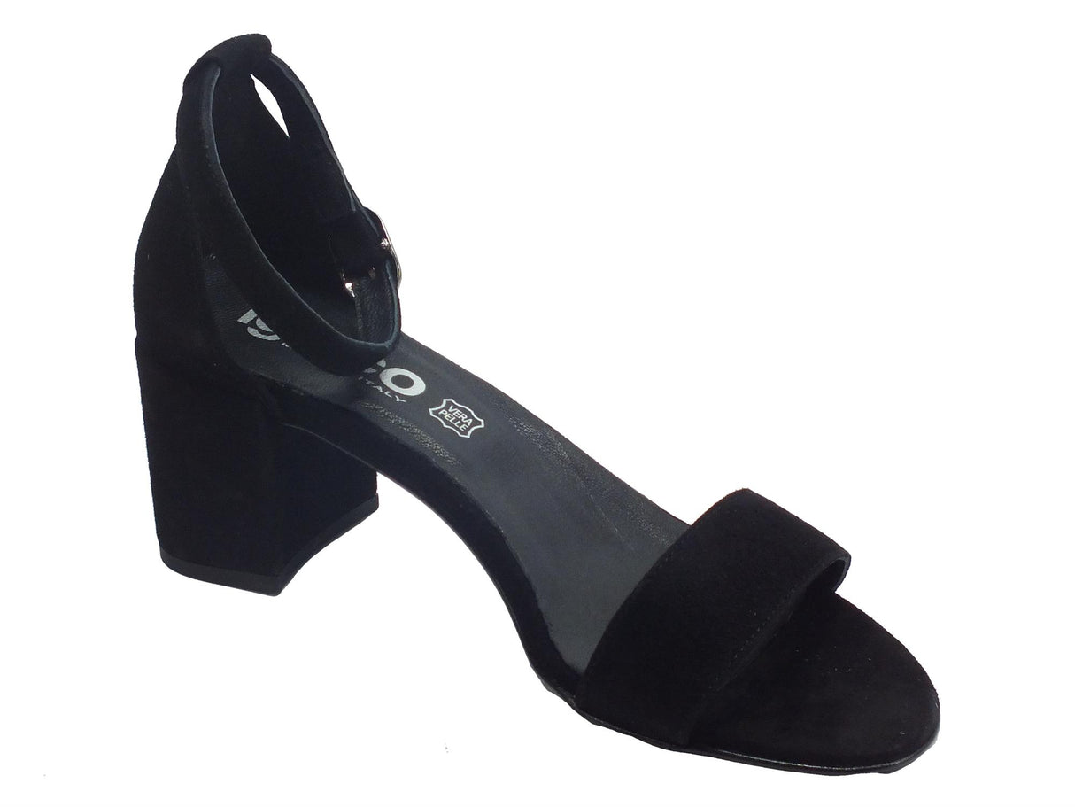 Igi&Co Igi&Co 5190722 Capra Scamosc. Nero Sandali Donna tacco alto in nabuk Nero