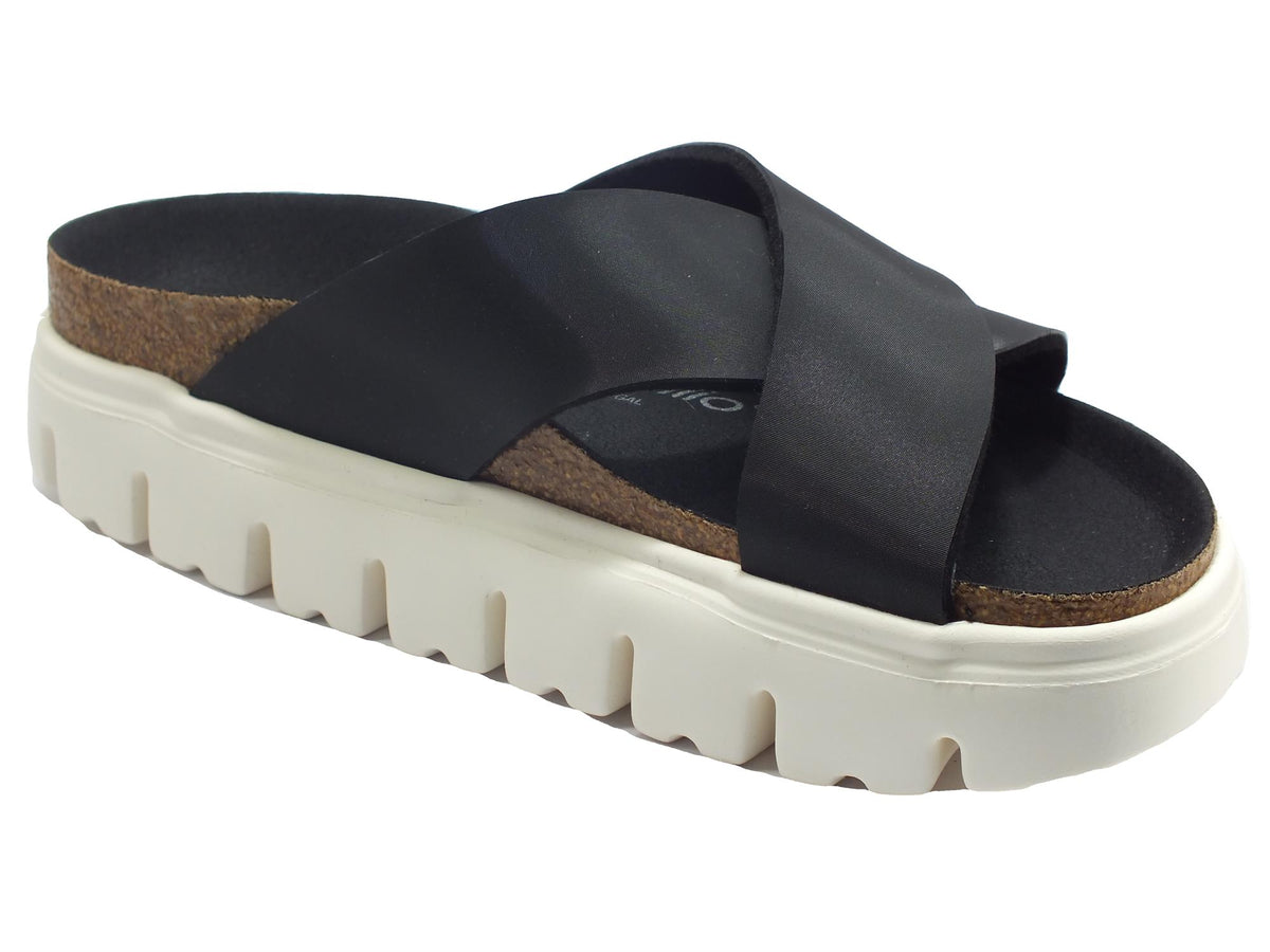 Papillio Papillio Sandali zeppa alta Donna 1015908 Daytona Chunky Damasko Black sintetico nero nero