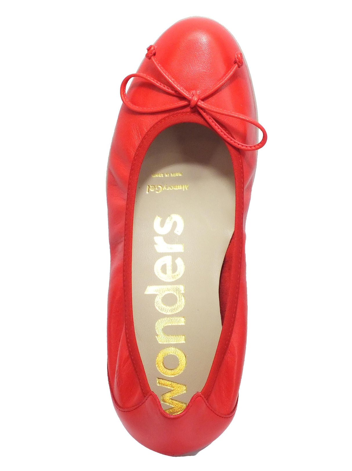Wonders Wonders A-1101 Sauvag Rojo Ballerine alto in pelle rossa Sauvag Rojo