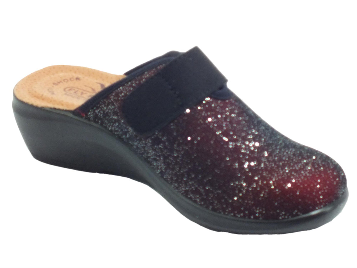 FlyFlot Fly Flot Q7 P56 VE Bordò Pantofole per Donna in tessuto con stratch di regolazione Bordò