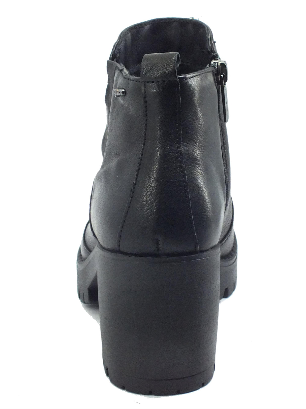 Igi&Co Igi&Co 6160700 Capra Tamponata Nero Tronchetti con tacco per Donna con lampo ed elastico Nero