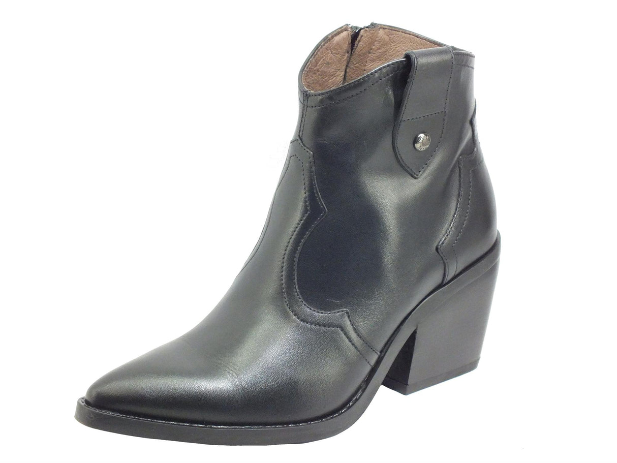 Nero Giardini NeroGiardini I013273D Nero Scarponcini modello Texano per Donna in pelle tacco alto Nero
