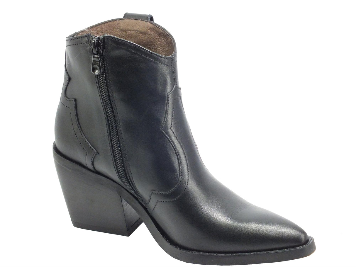 Nero Giardini NeroGiardini I013273D Nero Scarponcini modello Texano per Donna in pelle tacco alto Nero