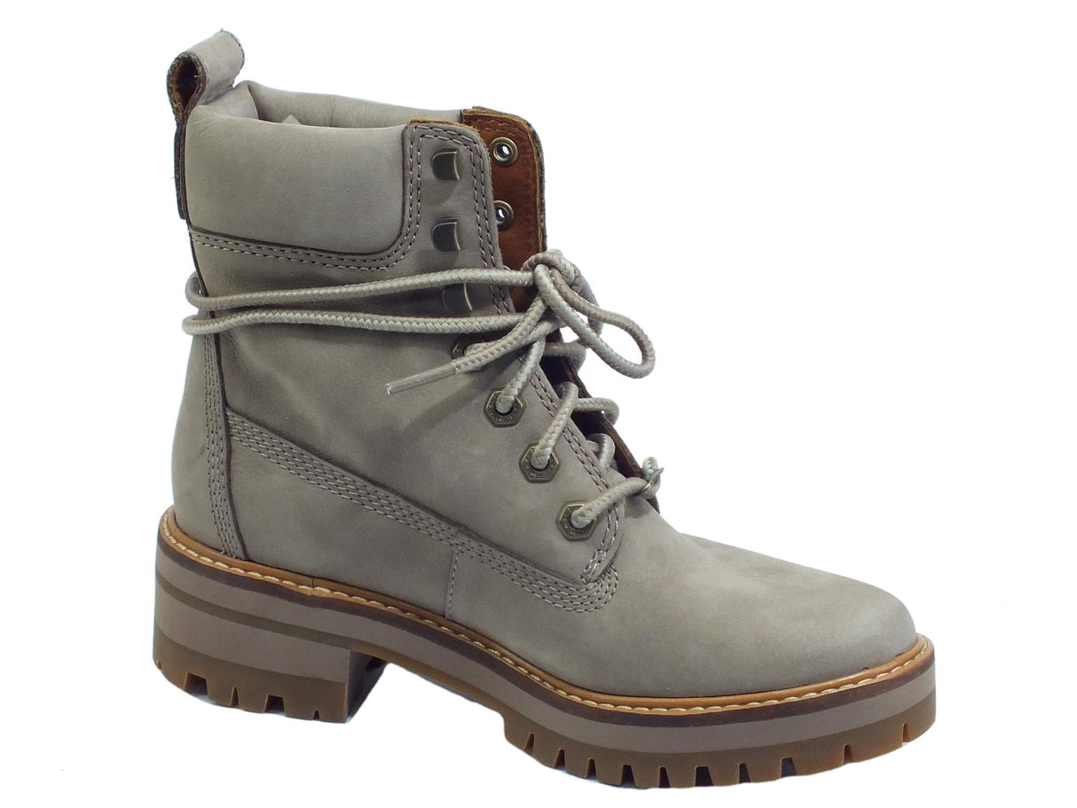 Timberland Timberland 0A1RQX Courmayeur Valley 6 in Boot Taupe Nubuck Scarponcini donna modello Beatles nabuk Taupe