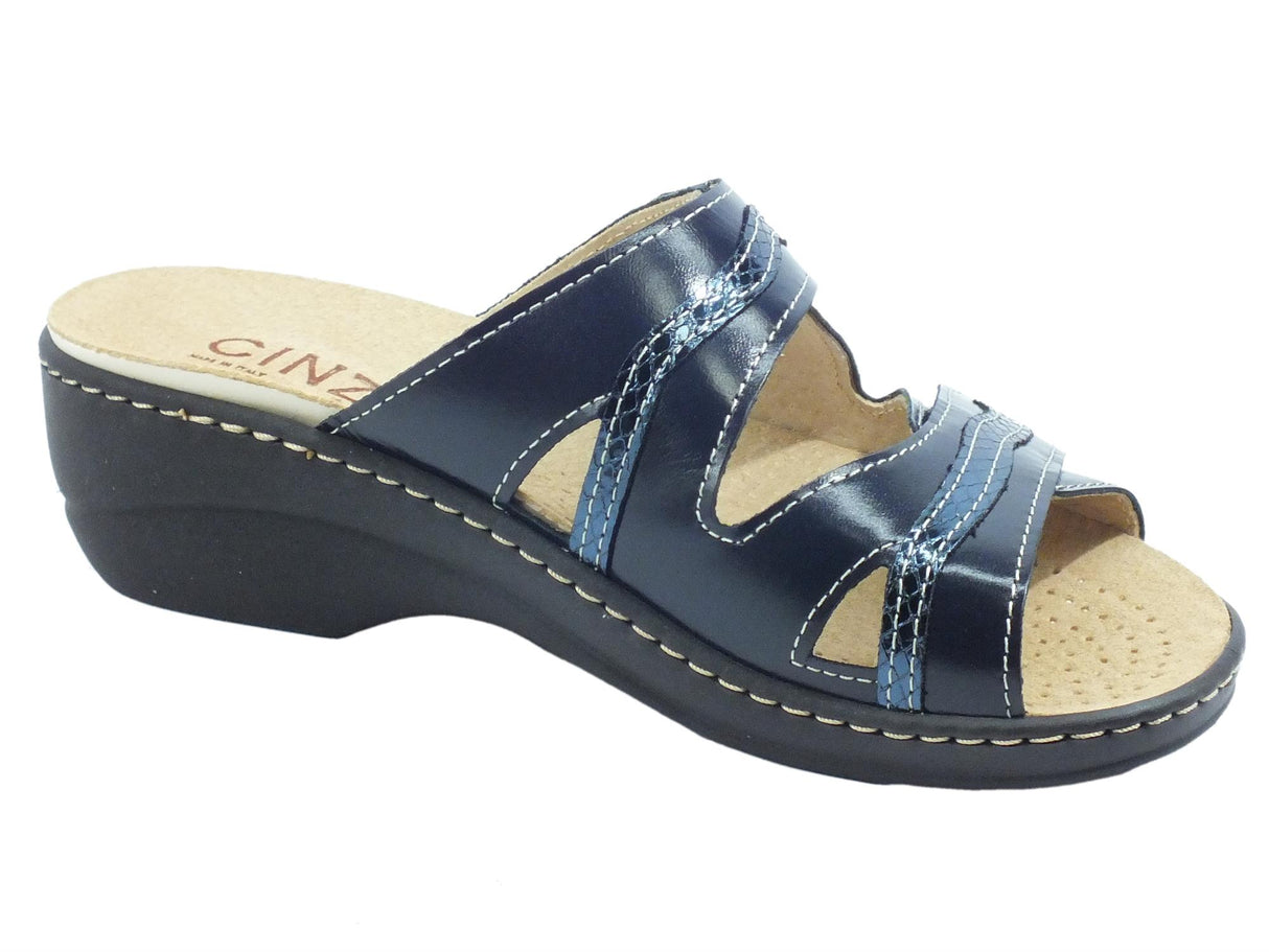Cinzia Soft Cinzia Soft IAEH5PY Bleu Sandali per Donna doppio stretch sottopiede in pelle blu