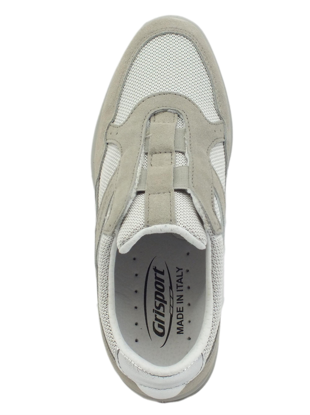 Grisport Grisport 5232VV Cemento Vesuvio Slip-On Donna in scamosciato e tessuto beige Cemento Vesuvio