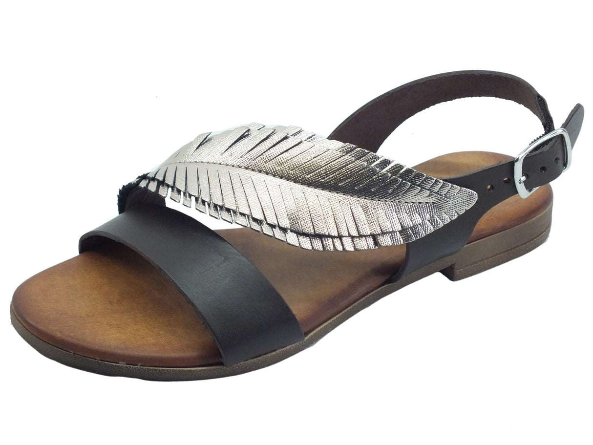Igi&Co Igi&Co Sandali tacco basso Donna 7176022 Vitello Testa di Moro pelle marrone Testa di Moro