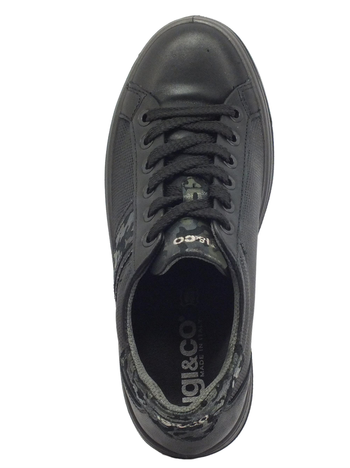 Igi&Co Igi&Co 8172500 Nappa Soft Nero Sneakers Donna in pelle e tessuto nero