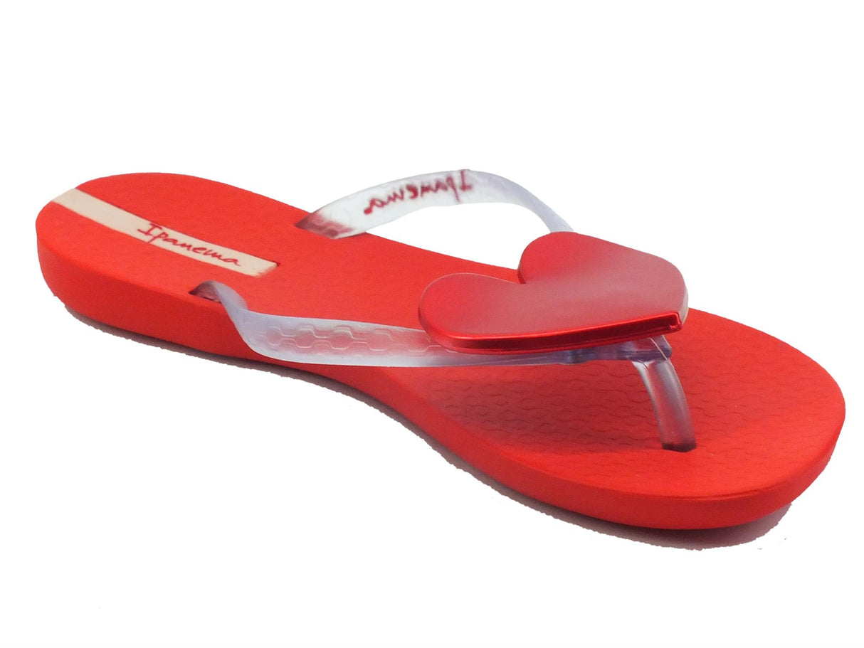 Ipanema Ipanema 82120 Maxi Fashion II Red Clear Infradito per Donna in caucciù con cuore Red