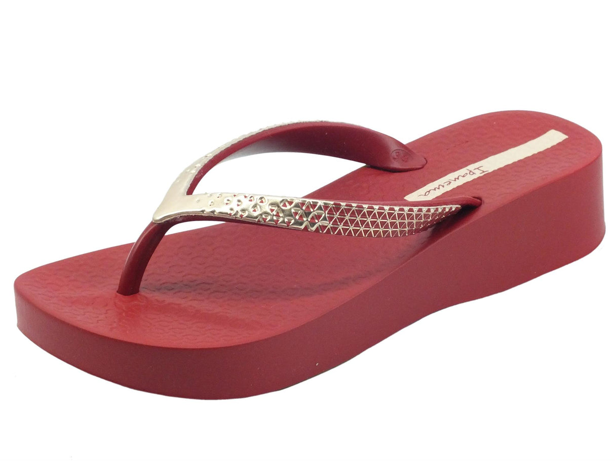 Ipanema Ipanema 82872 Mesh VI Plat Burgundy Rose Infradito per Donna in caucciù zeppa media Burgundy Rose