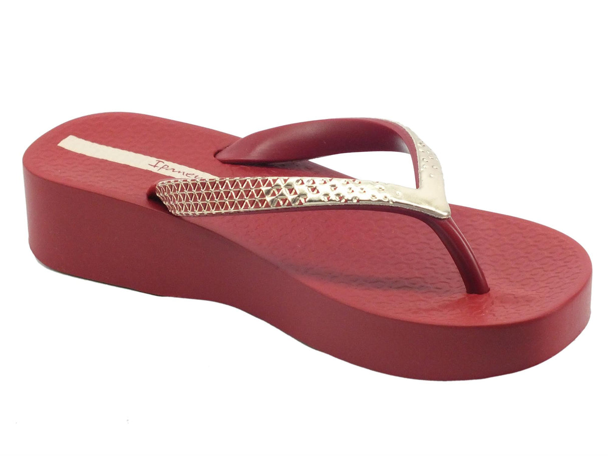 Ipanema Ipanema 82872 Mesh VI Plat Burgundy Rose Infradito per Donna in caucciù zeppa media Burgundy Rose