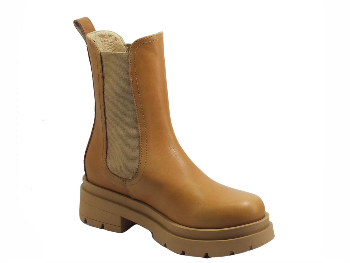 Nero Giardini NeroGiardini E116690D Sauvage Mandorla Stivali per Donna in pelle con doppio elastico laterale Sauvage Mandorla