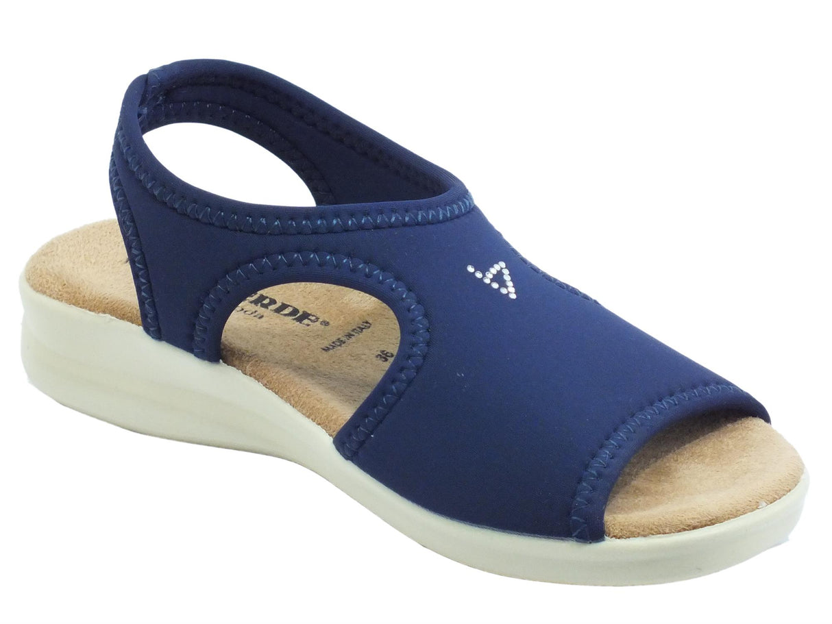Valleverde Valleverde Sandali zeppa bassa Donna 25322 Blu sintetico blu Blu