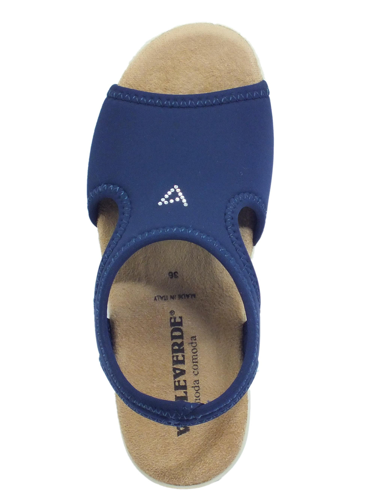 Valleverde Valleverde Sandali zeppa bassa Donna 25322 Blu sintetico blu Blu