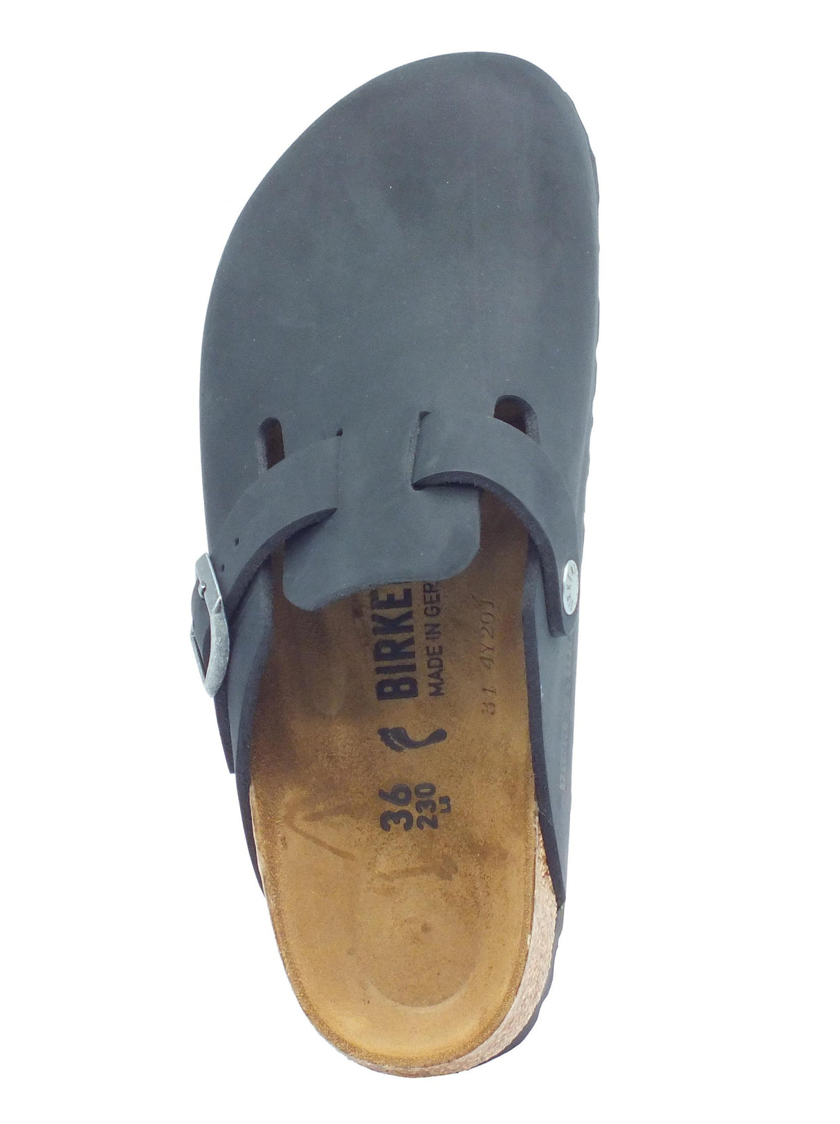 Birkenstock Birkenstock Boston BS Black Sabot per Donna in pelle ingrassata nera Black