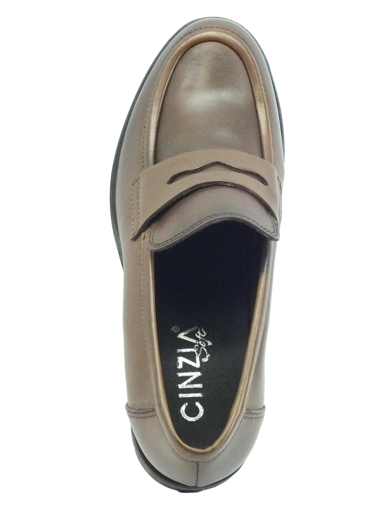 Cinzia Soft Cinzia Soft MI655035 Cuoio Mocassini classici per Donna in pelle con tacco medio Cuoio