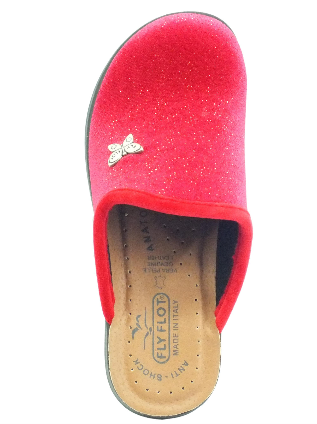 FlyFlot FlyFlot Q7 P92 3E Rosso Pantofole per Donna in tessuto con sottopiede in pelle Rosso