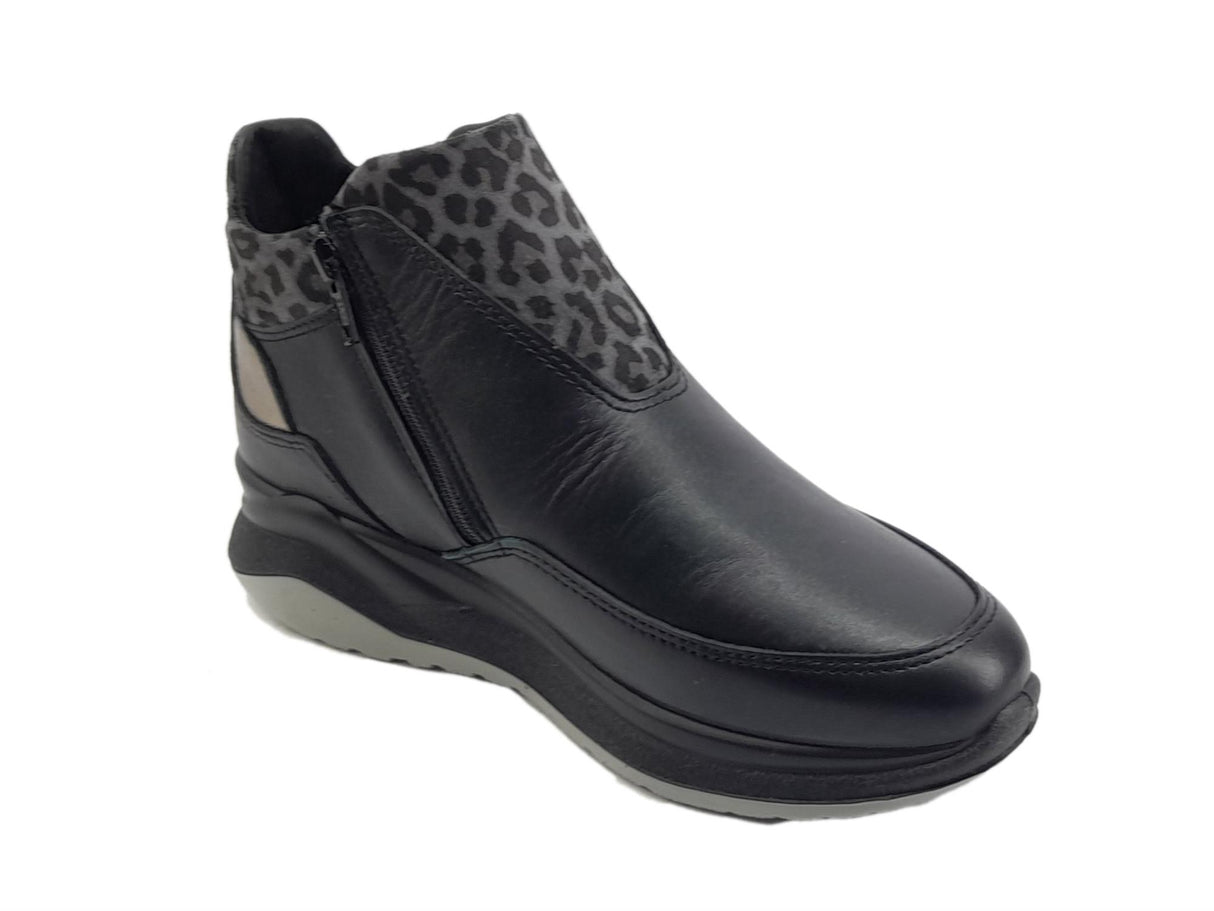 Grisport Grisport Active 6709o9G Nero Oxford Tronchetti per Donna in pelle con zeppa interna Nero