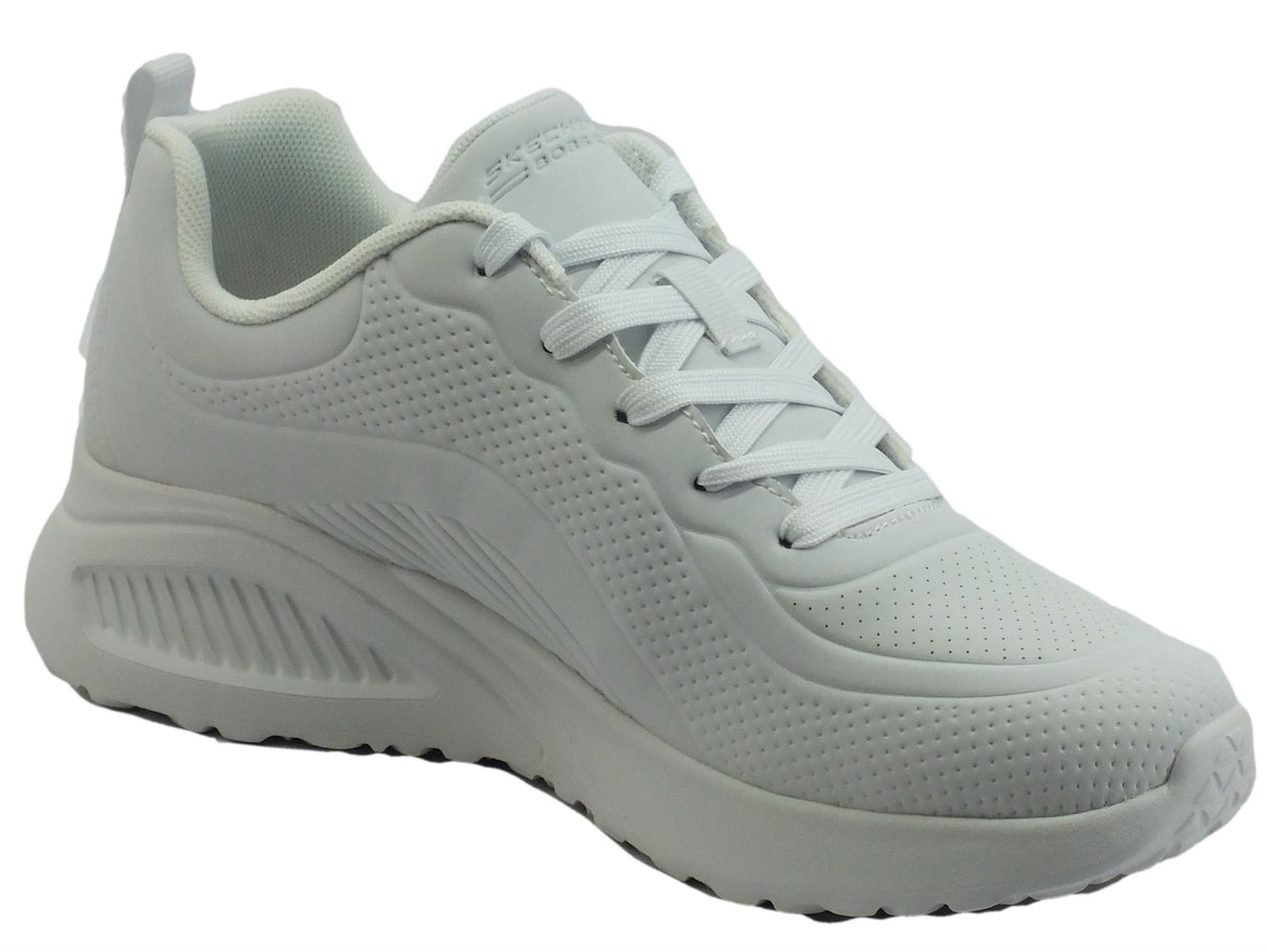 Skechers Skechers 117151 How Street White Scarpe Sportive per Donna in ecopelle White