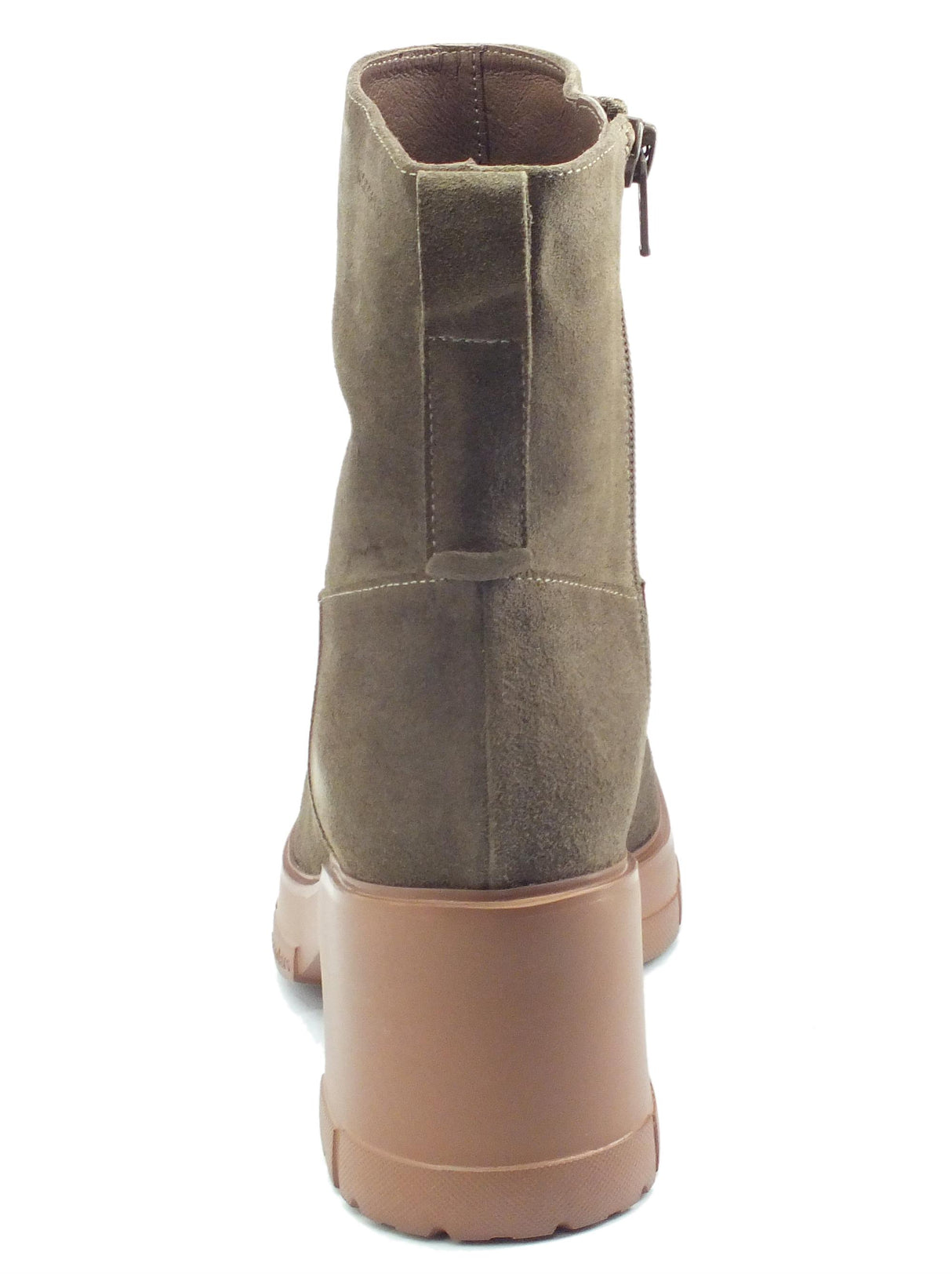 Wonders Wonders H-4421 Veldry Taupe Tronchetti accollati per Donna in camoscio tacco nedio Taupe