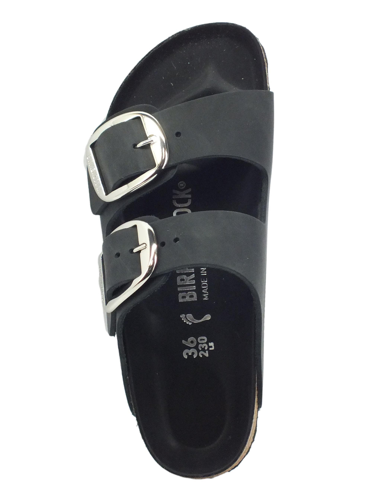 Birkenstock Birkenstock 1011075 Arizona Big Buckle Black Sandali moda per Donna in pelle Big Buckle Black