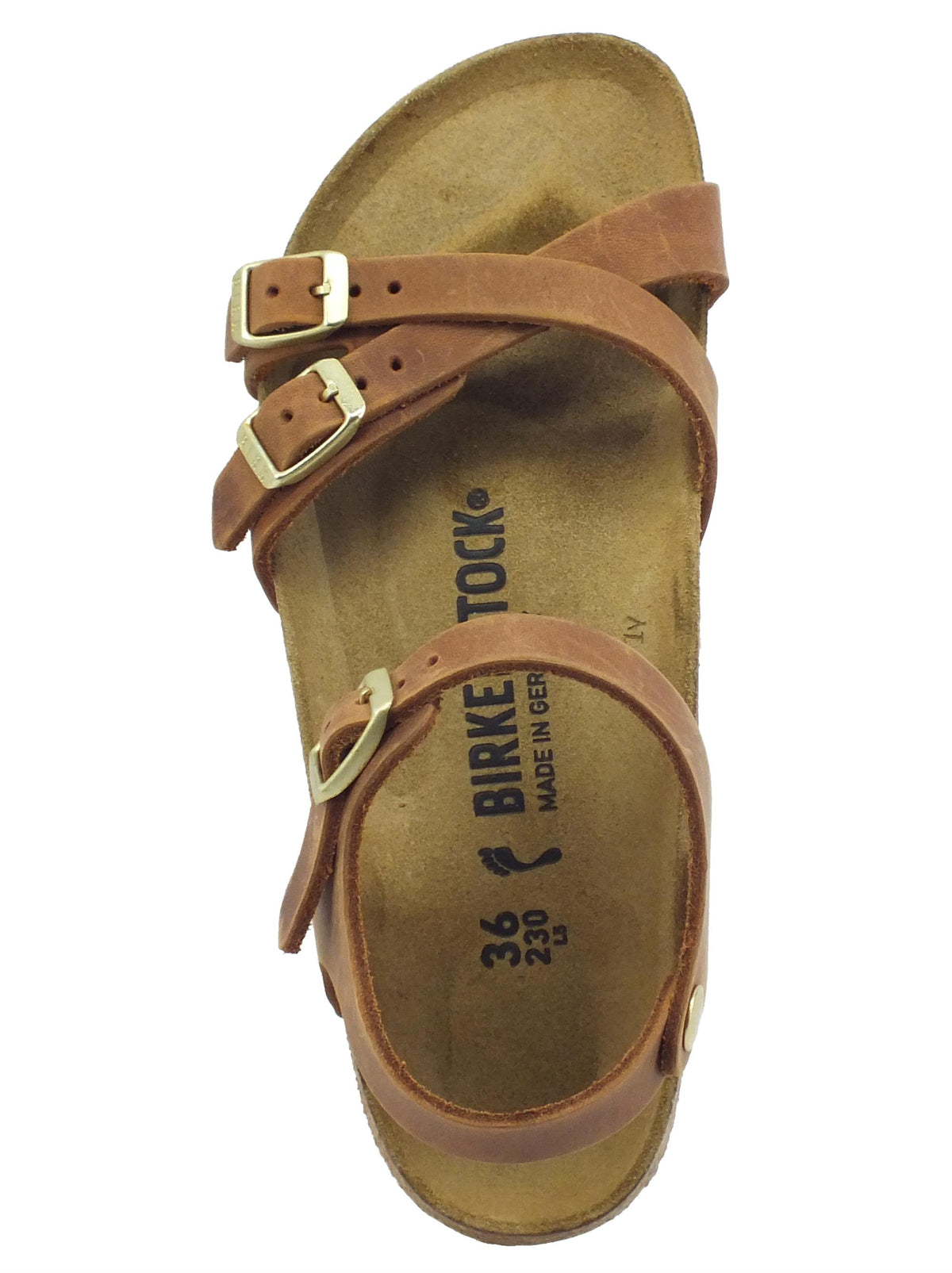 Birkenstock Birkenstock Sandali zeppa bassa Donna 1021489 Kumba Cognac pelle marrone Cognac