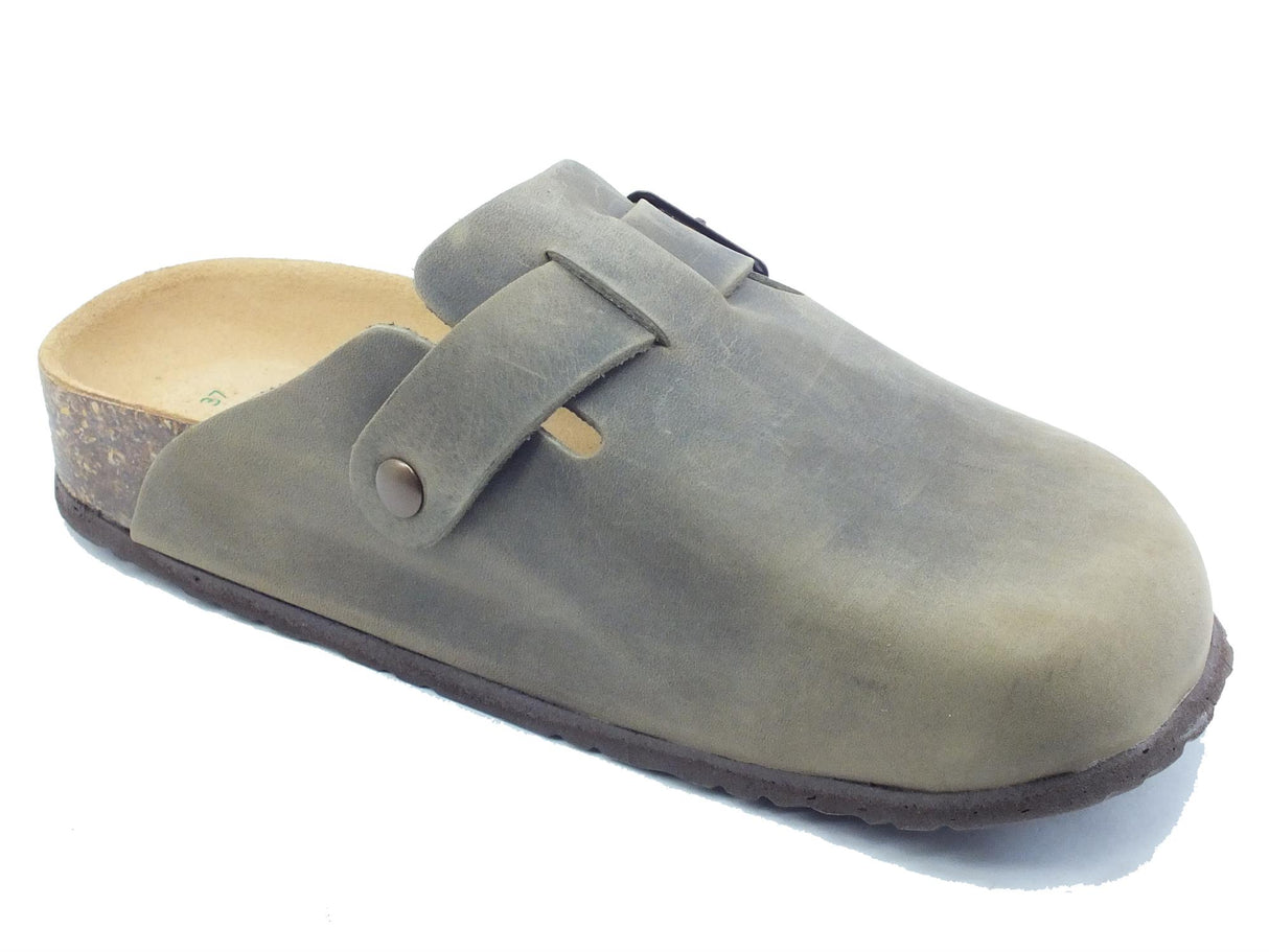 BioNatura BioNatura 11 Vegas Imb Crazy Fango Sandali per Donna in pelle ingrassata zeppa bassa Fango