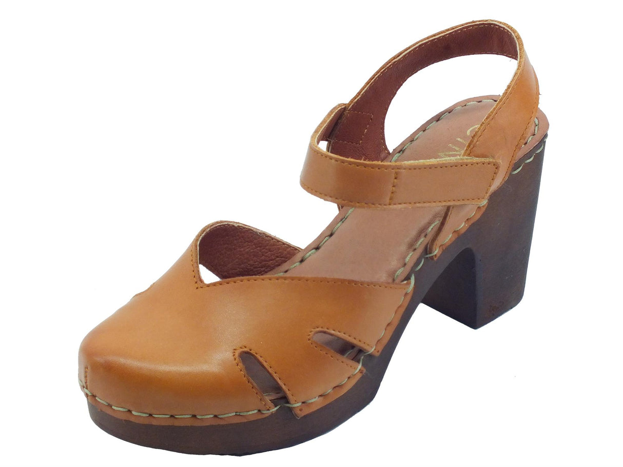 Cinzia Soft Cinzia Soft PQ86185370 Honey Sandali con tacco alto per Donna in pelle con chiusura a strappo Honey