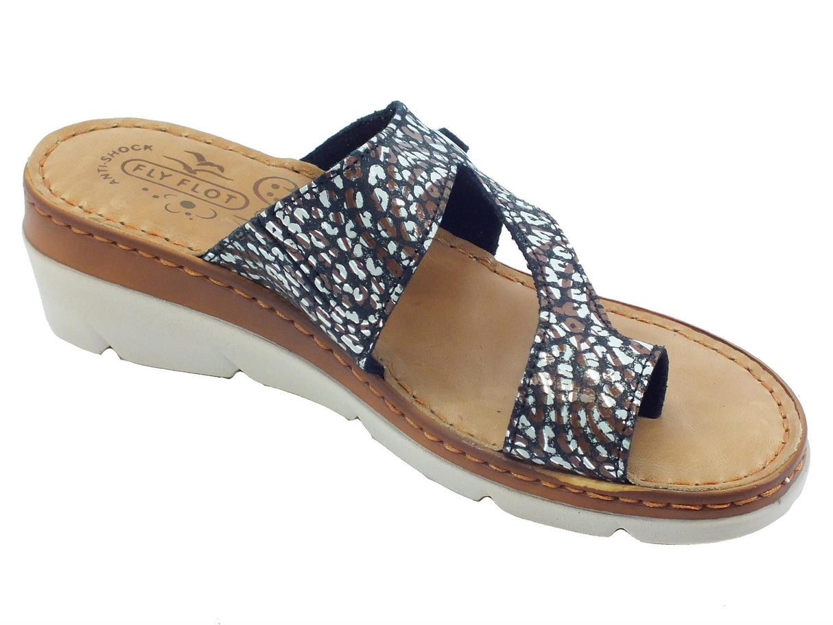 FlyFlot FlyFlot 71 F20 JG Nero Sandali Infraalluce Donna ecopelle effetto animal grigio sottopiede pelle Nero