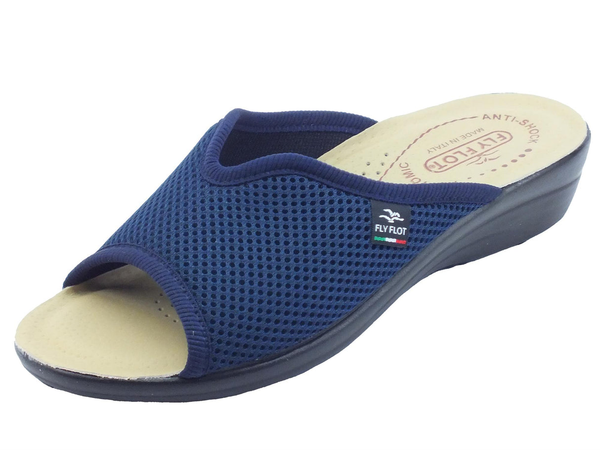 Fly Flot FlyFlot T4 429 FE Blu Ciabatte per Donna in tessuto elasticizzato con sottopiede antishock Blu