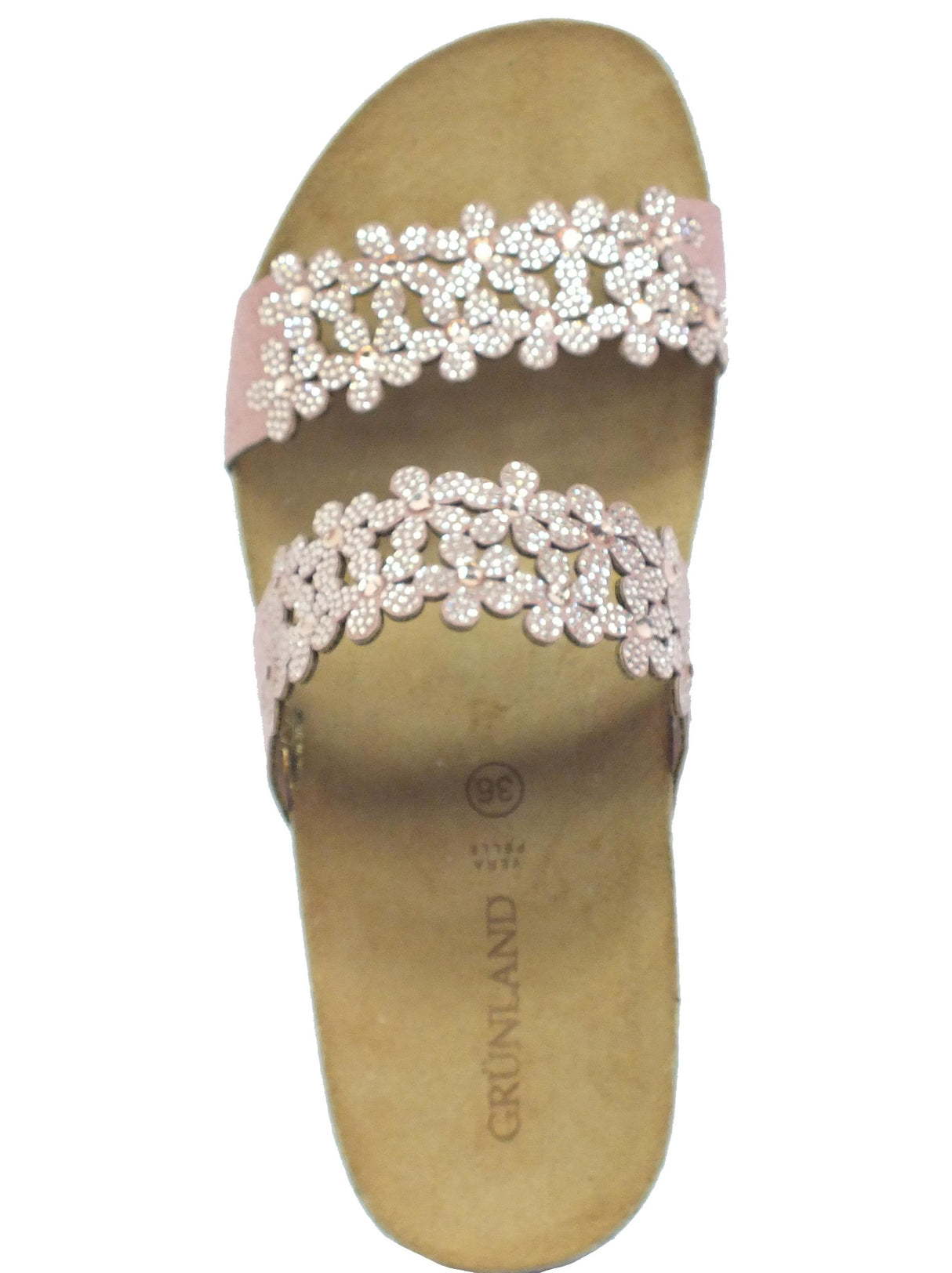Grunland Grunland Memi CB2476 Cipria Sandali Scalsati per Donna con strass Cipria