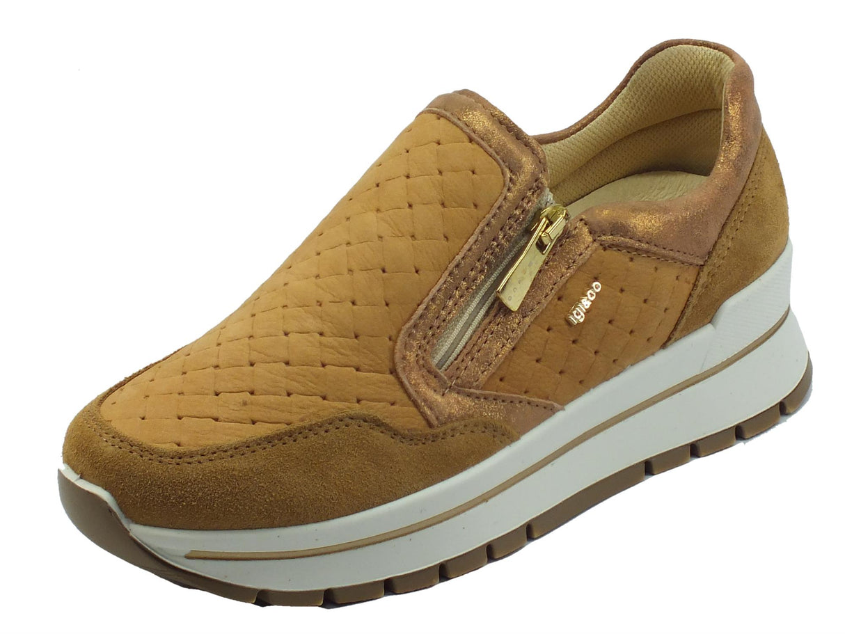 Igi&Co Igi&Co 1660944 Scam. Cuoio Mocassini Confort per Donna effetto intrecciato Cuoio