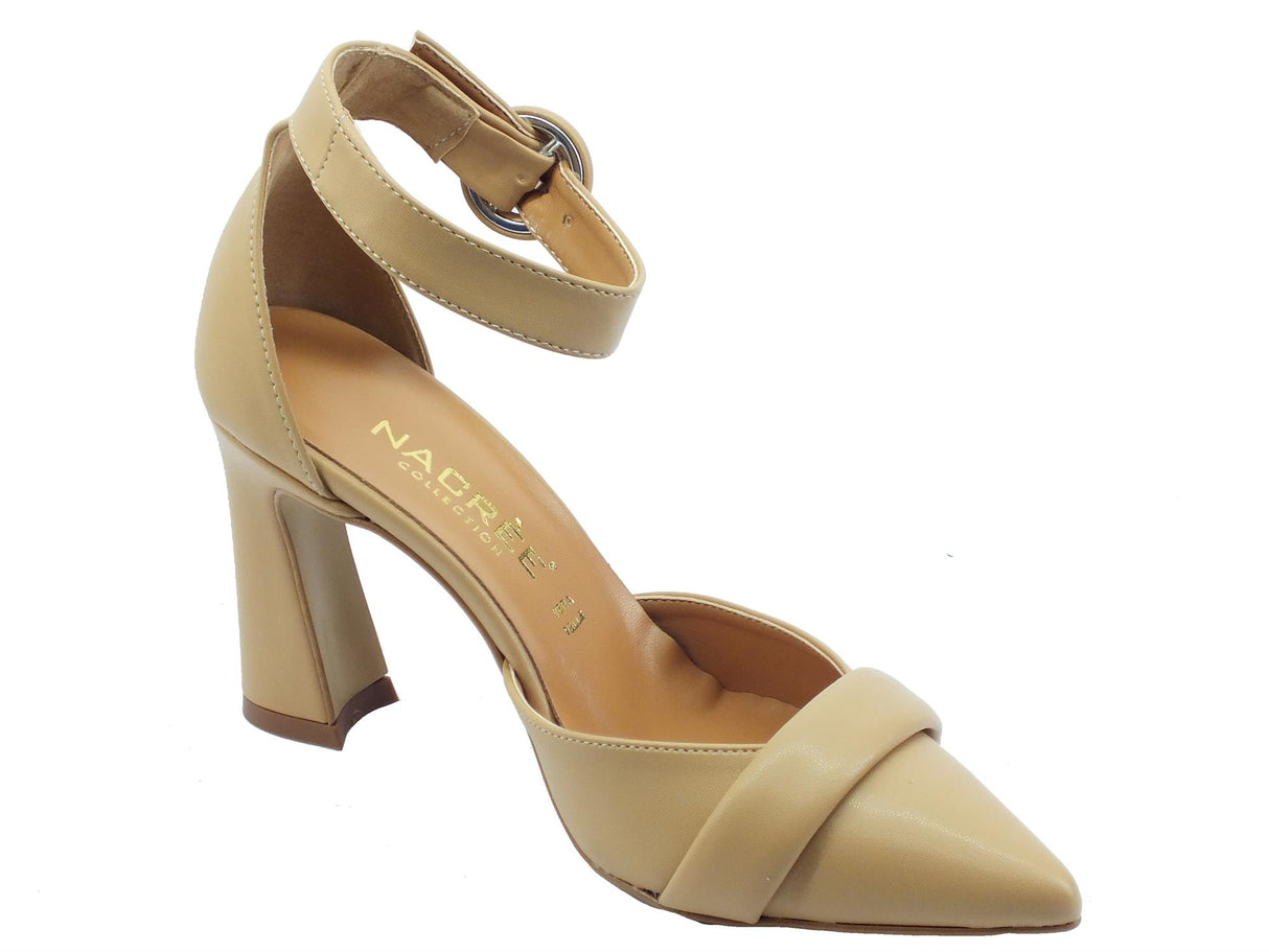 Nacrèe Nacrèe 6859Y022 Cap Natur Sandali eleganti per Donna a punta tacco alto beige Beige