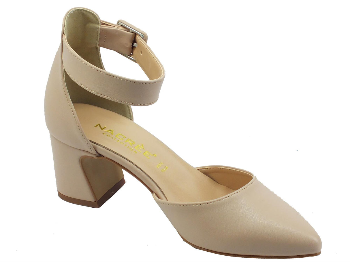 Nacrèe Nacrèe 774K005 Cap Nude Sandali eleganti per Donna a punta tacco medio rosa Nude