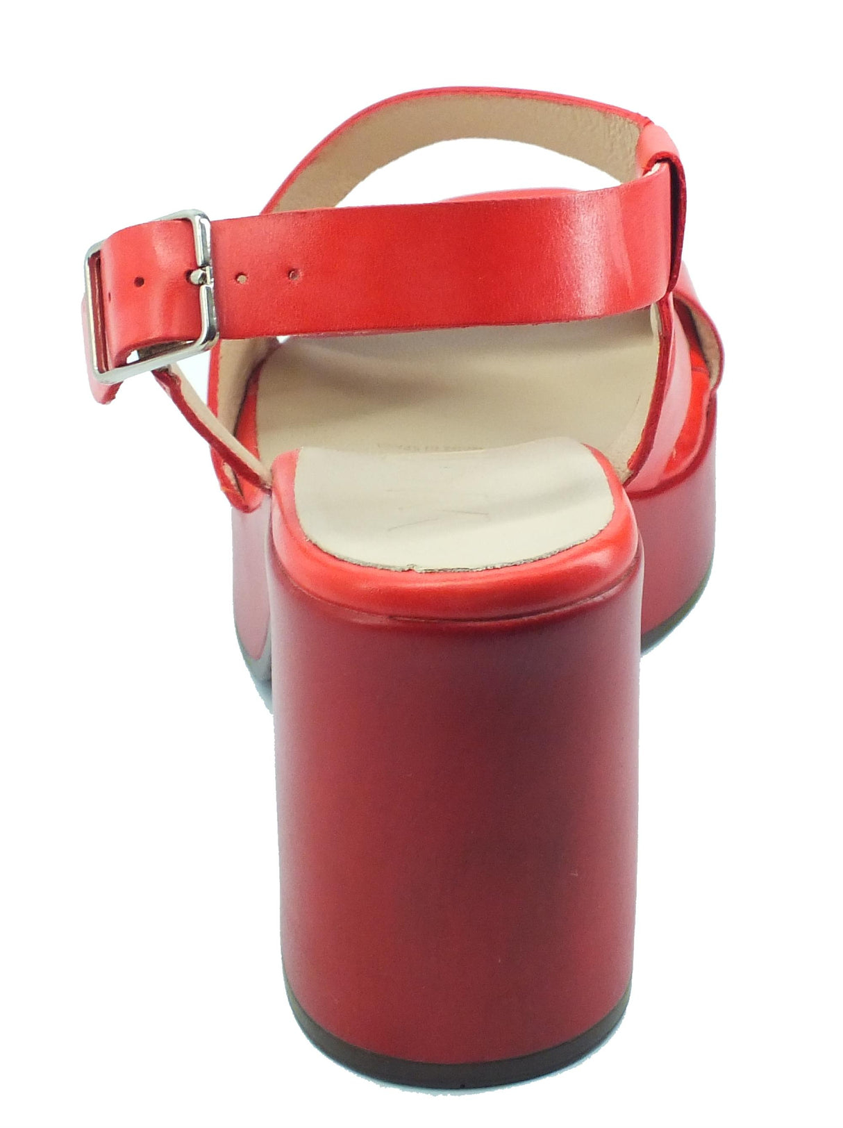 Wonders Wonders L-1011 Pergamena Rojo Sandali per Donna in pelle con tacco alto e plateau Rojo