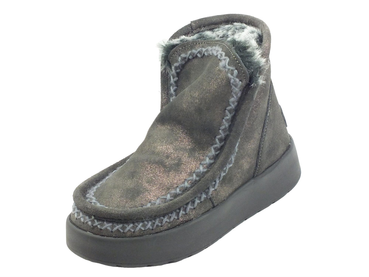 CafèNoir CAFèNOIR DZ6110 Peltro Mammuttini per Donna in nabuk con ecopellicciotto Peltro