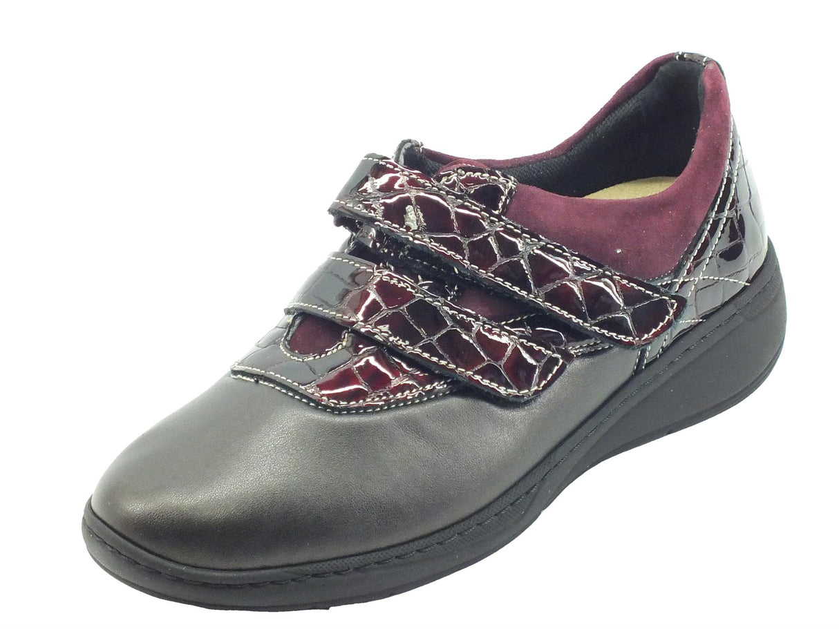 Cinzia Soft Cinzia Soft IM52027VV Bordò Sneakers Confort per Donna in pelle con doppia chiusura strappo Bordò