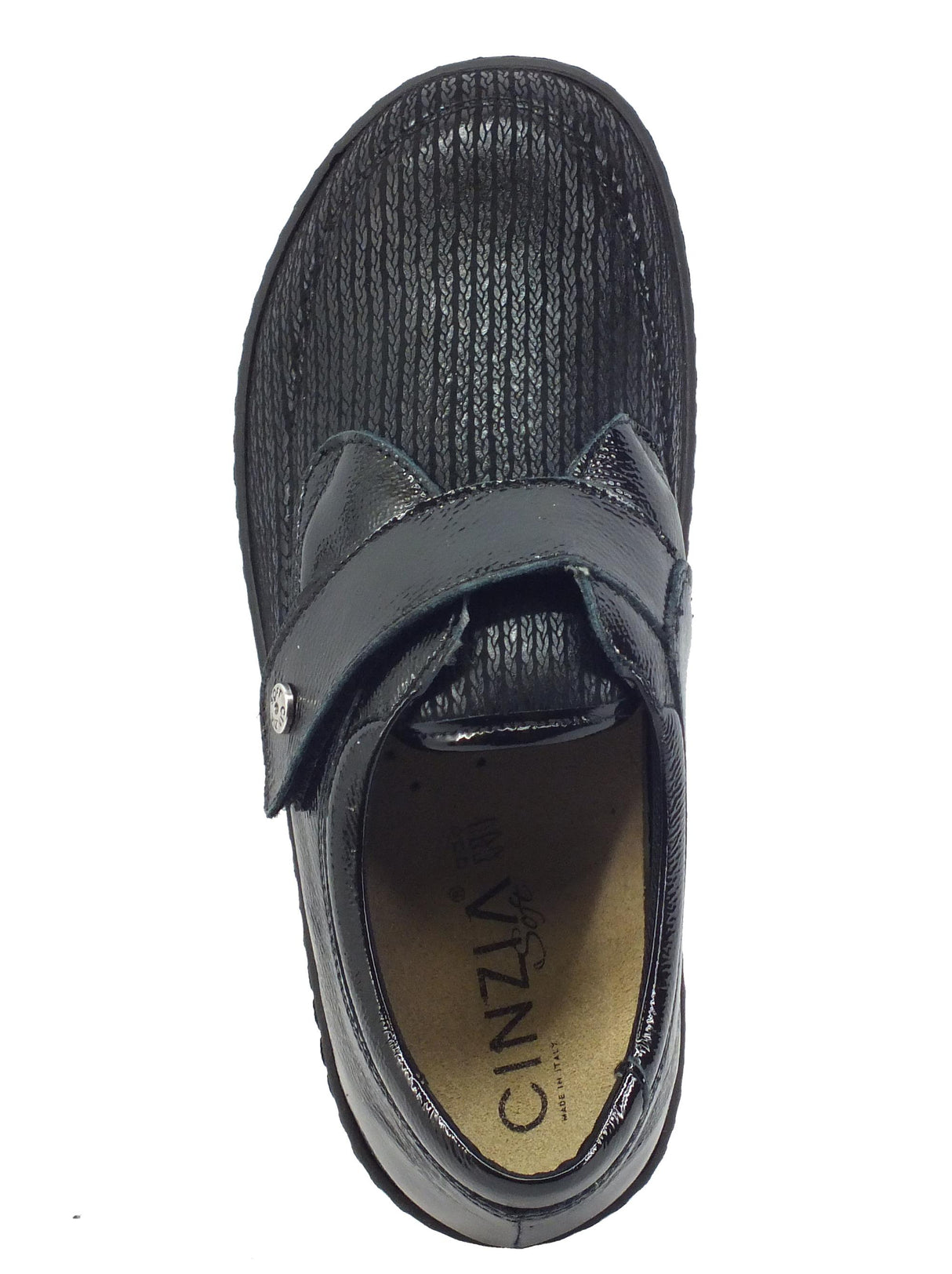 Cinzia Soft Cinzia Soft IM54018MVV Nero Sneakers Confort per Donna in pelle con doppia chiusura a lampo Nero