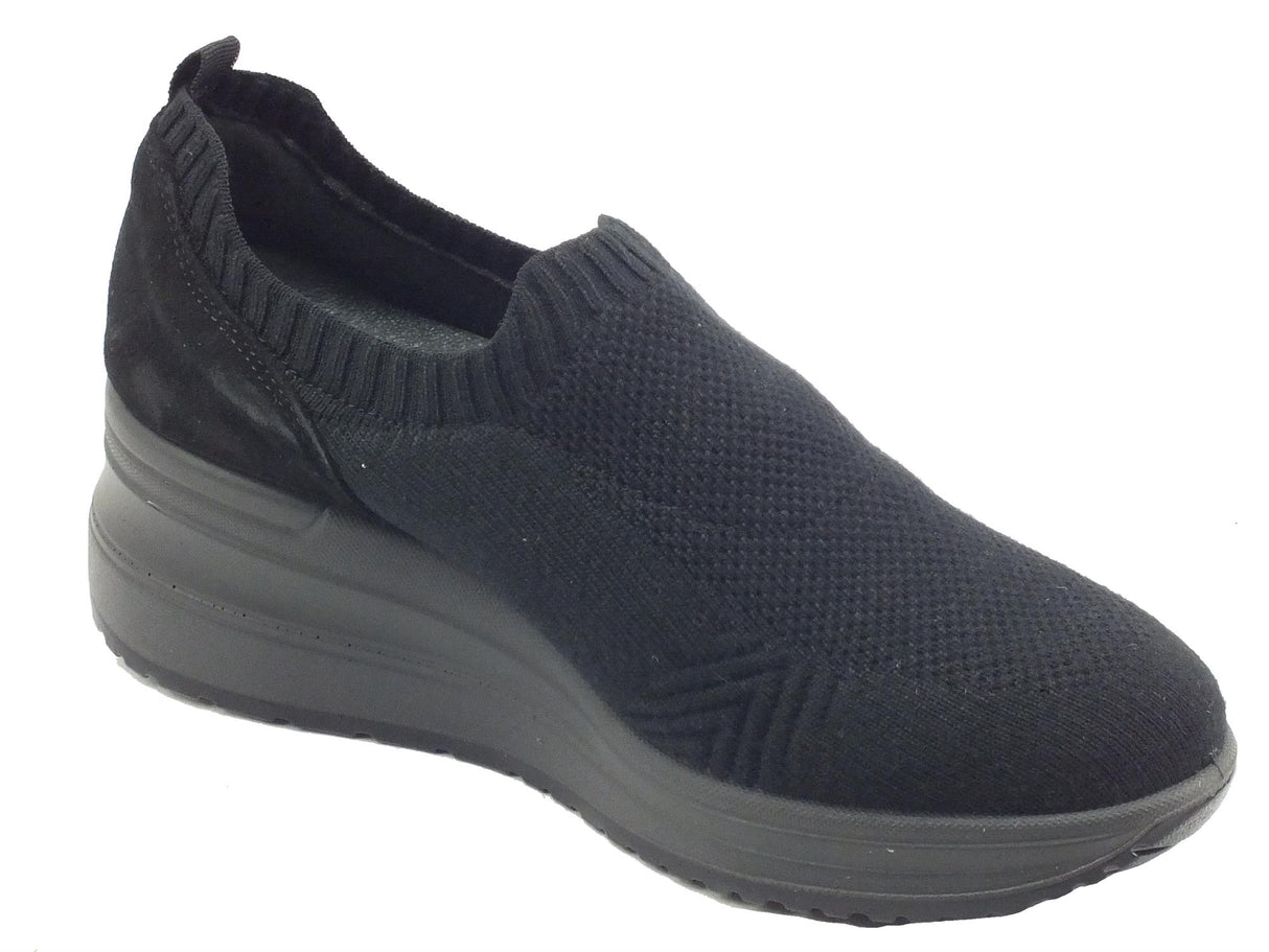 ENVAL Soft ENVAL Soft 2760300 Nero Mocassini Confort per Donna in tessuto zeppa alta Nero