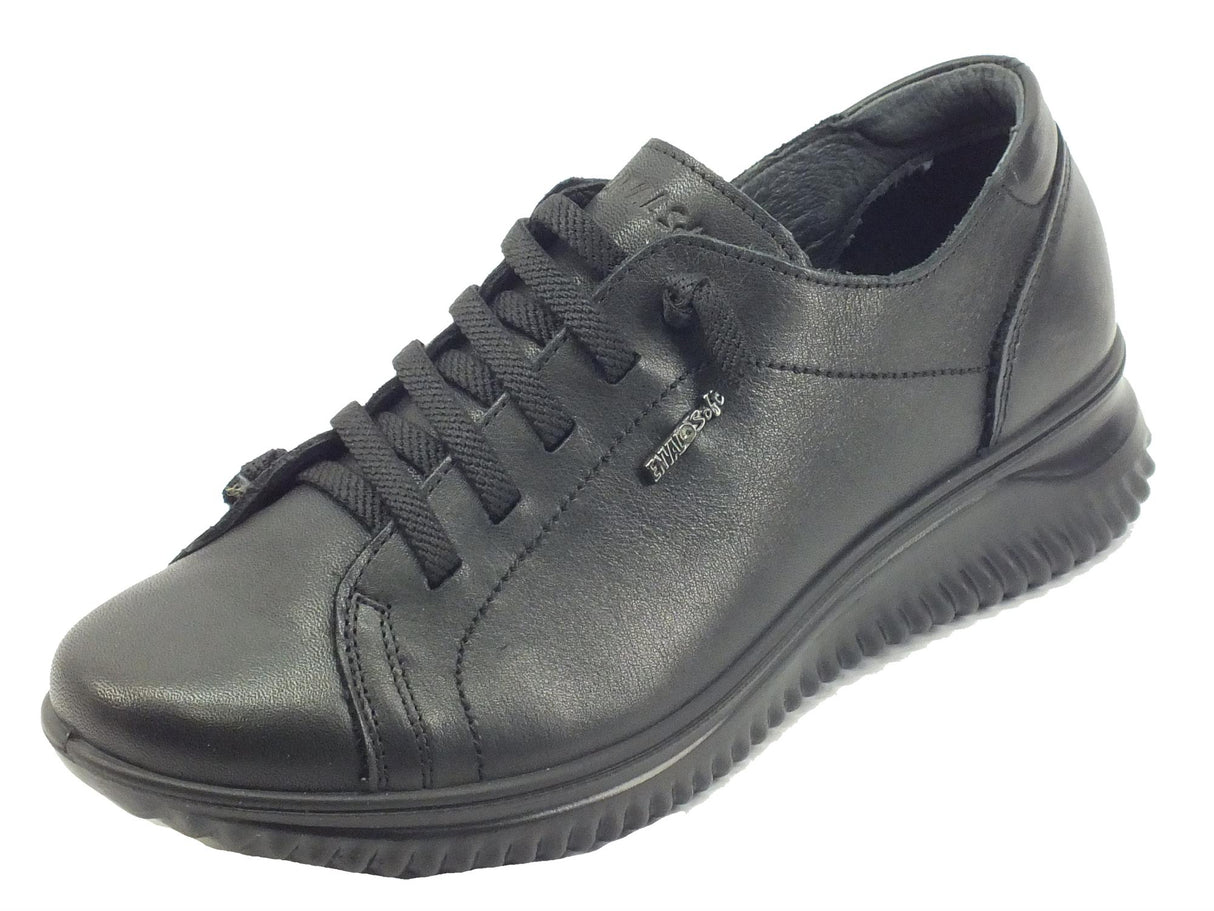 ENVAL Soft ENVAL Soft 2768000 Nauk Canyon Nero Scarpe Confort per Donna in pelle con allaccio rapido Nero