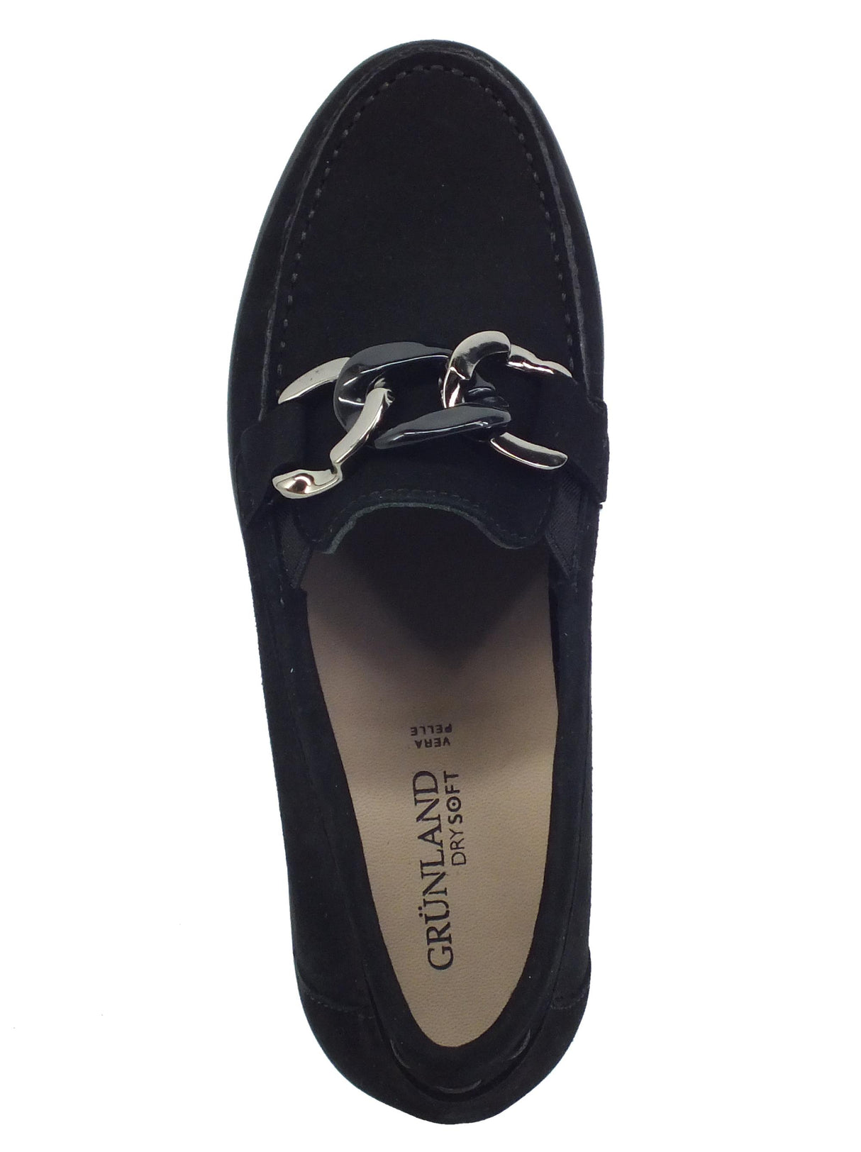 Grunland Grunland TAFA SC5601 Nero Mocassini Classici per Donna in pelle scamosciata zeppa media nero