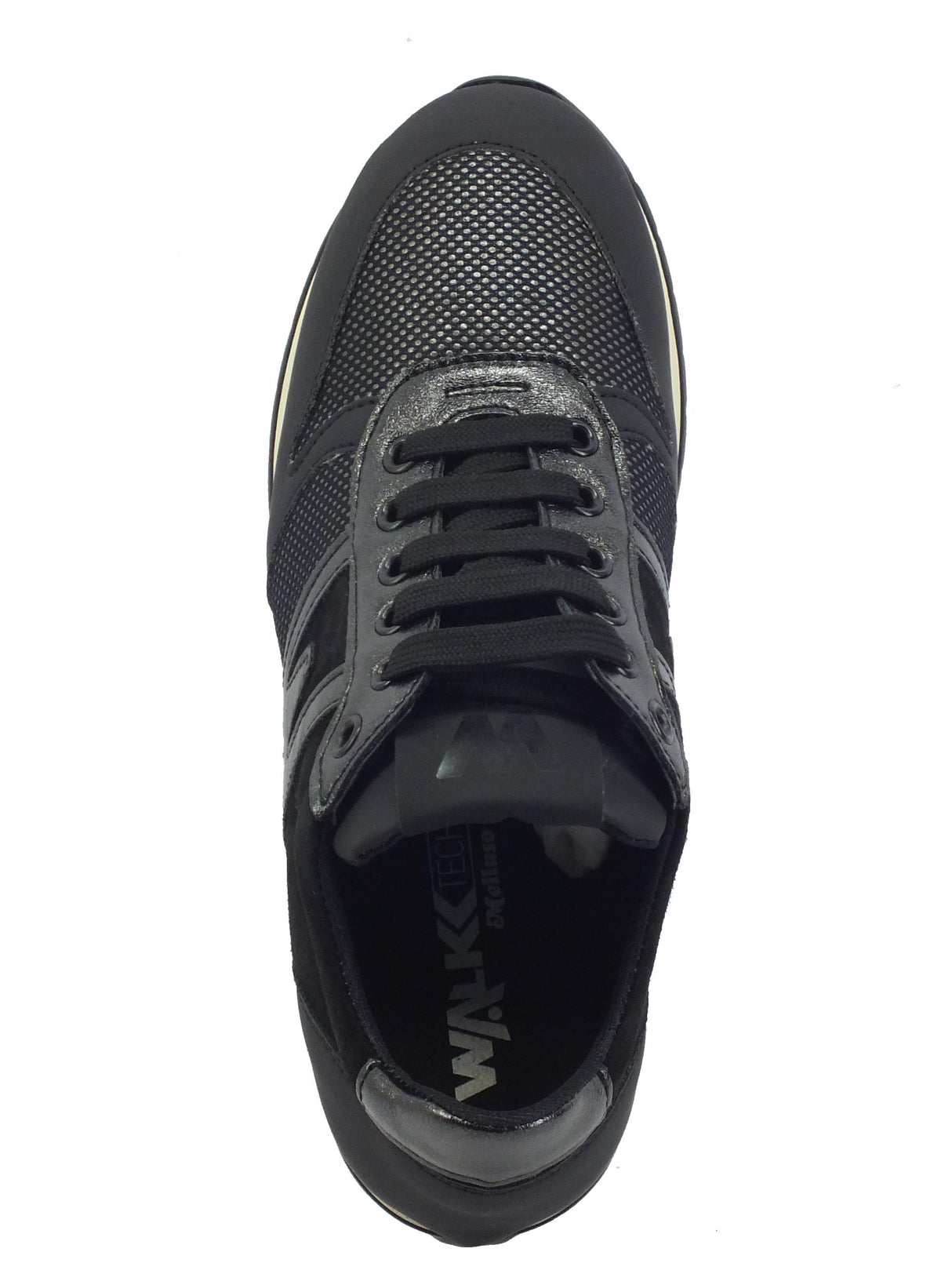 Melluso Melluso R25544 Marika P Nero Sneakers confort per Donna in pelle e nabuk con lacci Nero