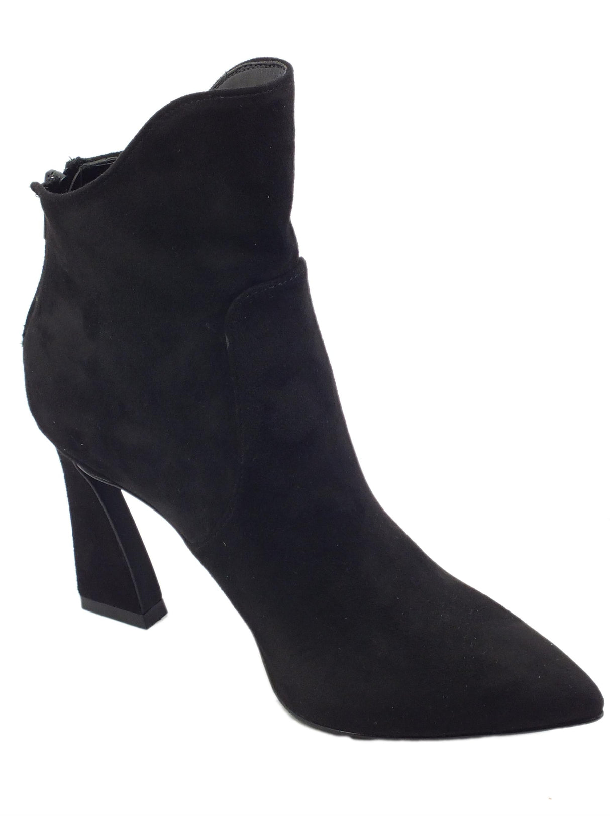 Nacrèe Nacrèe 410K037 Cam Nero Tronchetti accollati in tessuto con tacco alto nero