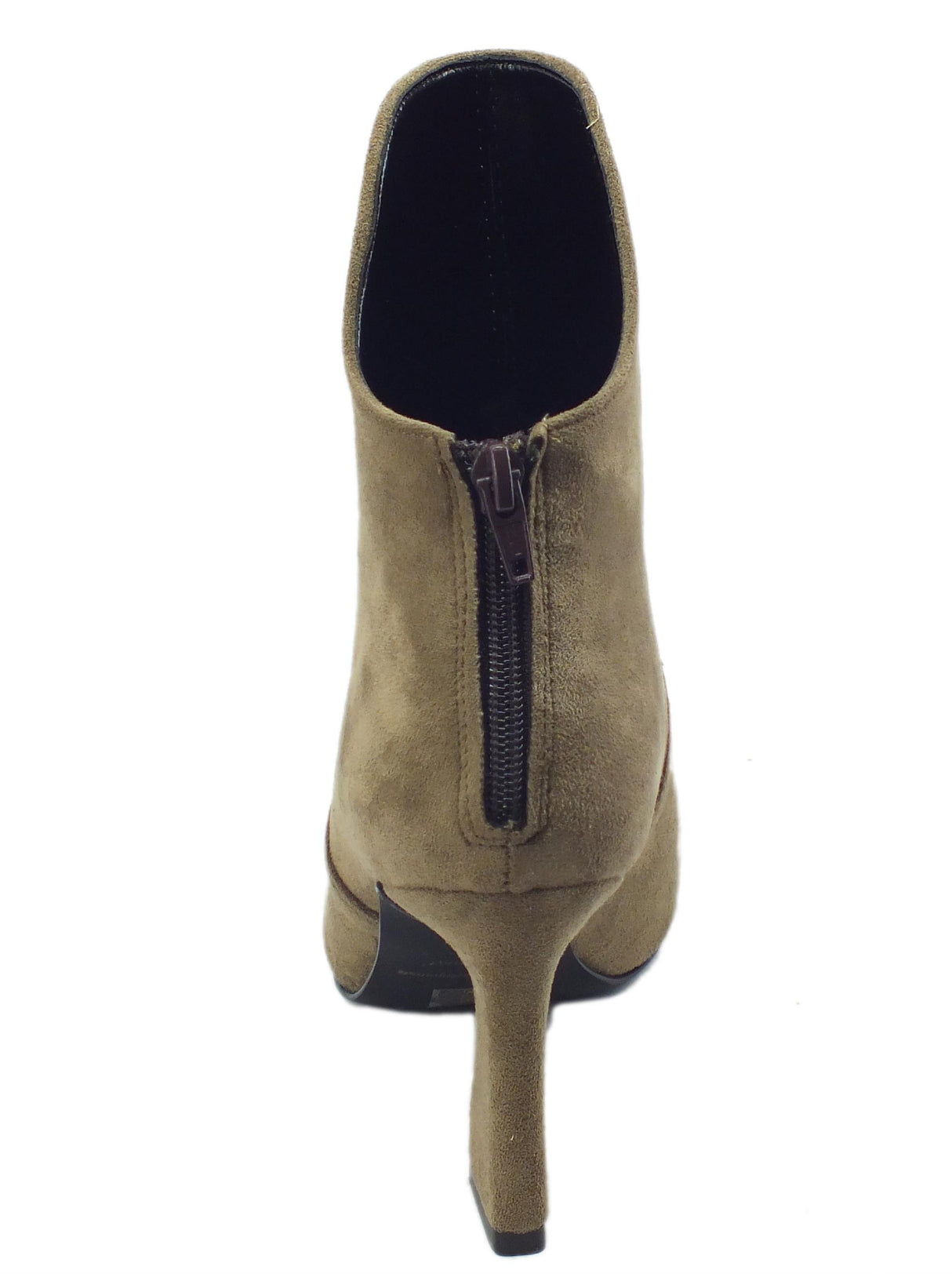 Nacrèe Nacrèe 410K037 Alpac Taupe Tronchetti accollati in tessuto con tacco alto Taupe