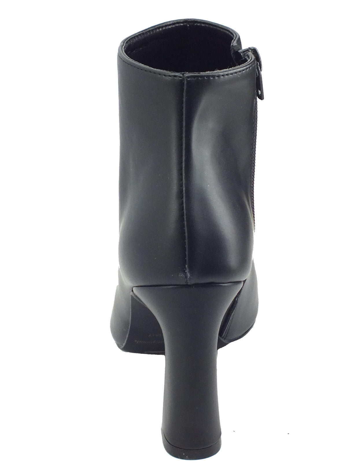 Nacrèe Nacrèe 5637008 Nappa Nero Tronchetti eleganti a punti con tacco alto in ecopelle nero