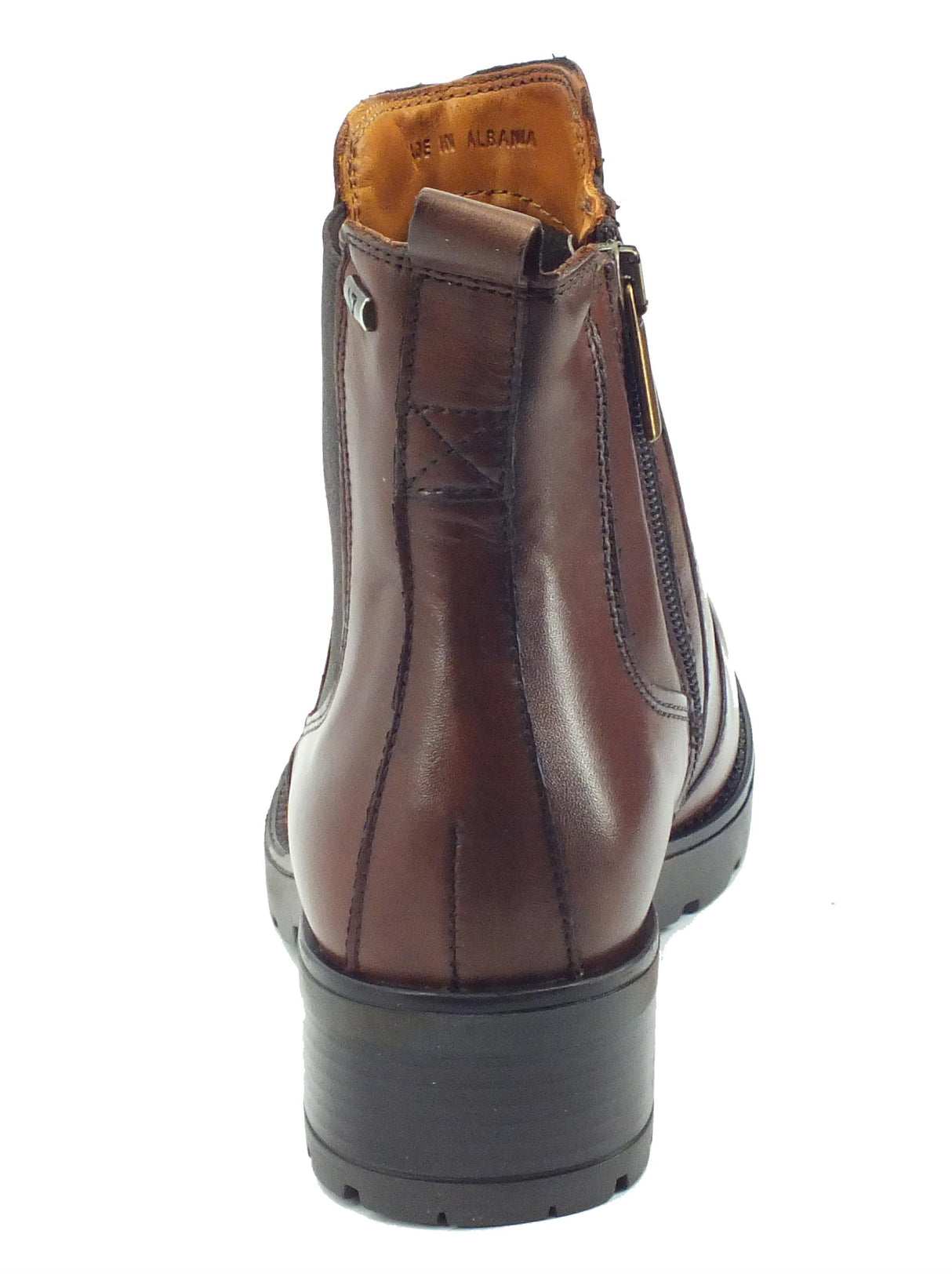 Valleverde Valleverde 49553 Nappa Marrone Tronchetti per Donna in pelle con lampo ed elastico Marrone